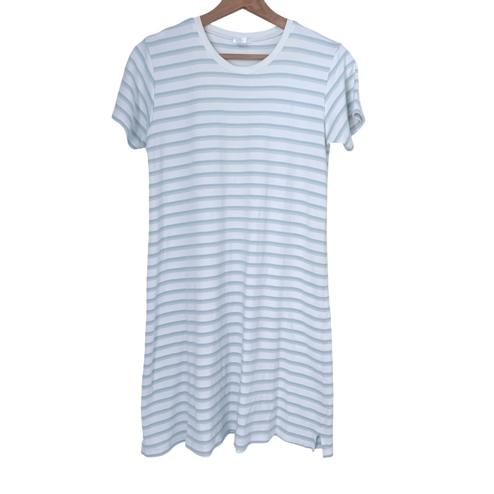 Lake Pima Cotton Striped Pajama Nightgown Dress Sz S